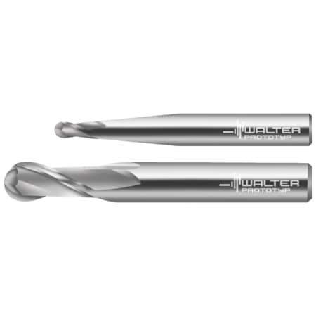Prototyp Metric Solid carbide ball-nose copy milling cutters, H602111-4, 4 mm d H602111-4